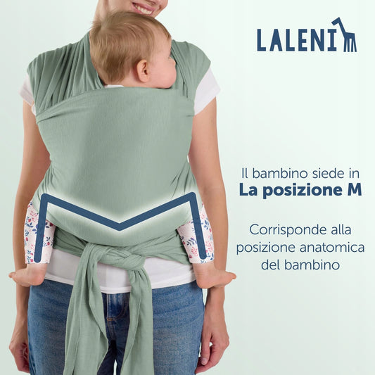 LALENI fular portabebés elástico para bebés hasta 15 kg