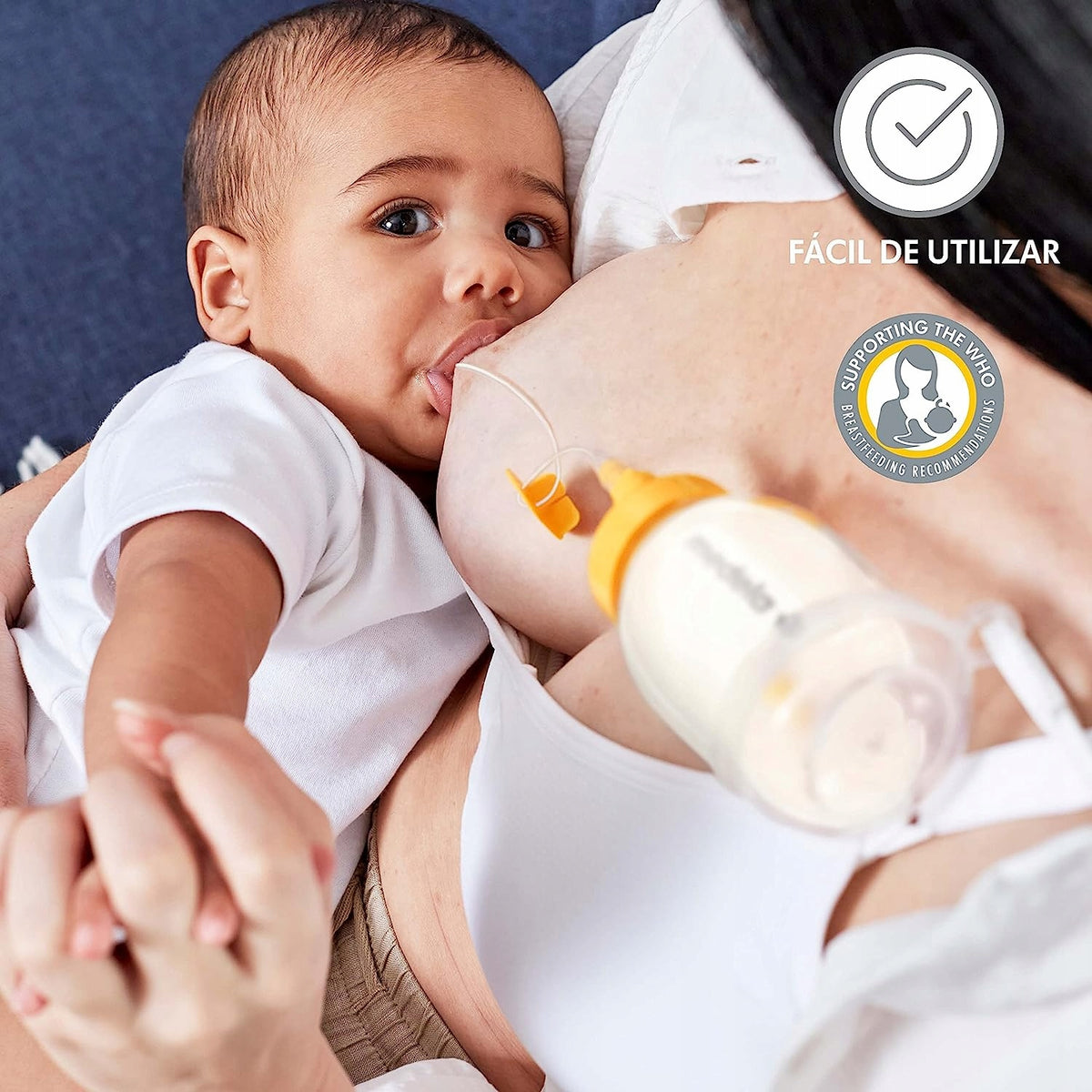 MEDELA system wspomagający karmienie piersią SNS do karmienia niemowlęcia przy piersi, łatwy w użyciu