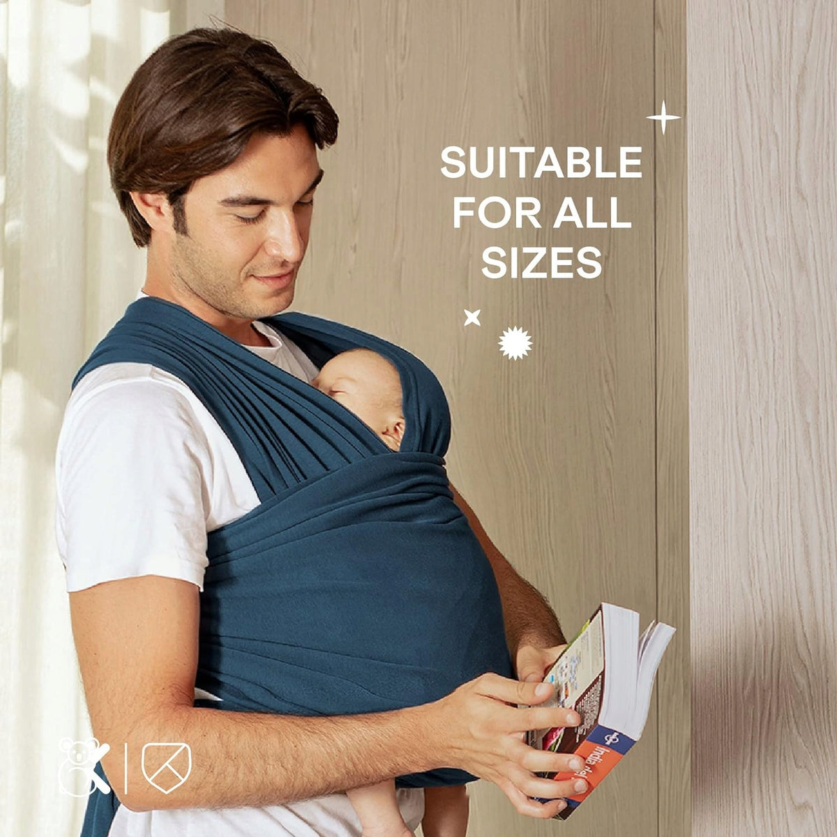 KOALA BABYCARE portabebés elástico hasta 15 kg máximo