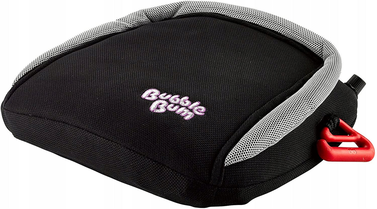 BubbleBum DMUCHANE SIEDZISKO DO AUTA 15-36 kg, czarne, przenośne podwyższenie do fotelika z pasem 3-punktowym