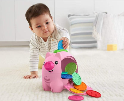 FISHER-PRICE cerdito hucha interactivo movimiento y sonidos J. INGLÉS