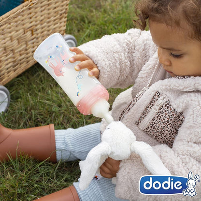 DODIE zestaw startowy dla dziewczynki BUTELKI + akcesoria, różowa butelka antykolkowa dla dziecka