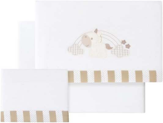 INTERBABY juego de ropa de cama 3 piezas 60x120 / 40x60 / 110x155 para cuna