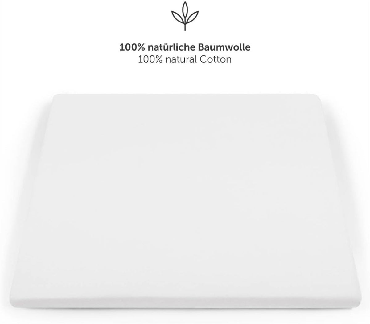 LALENI sábana bajera con elástico 100x100 de algodón