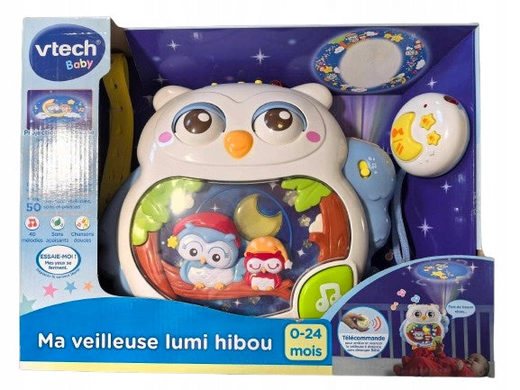 VTECH Sowa Lumi luz nocturna musical con mando a distancia 25x28 cm IDIOMA FRANCÉS