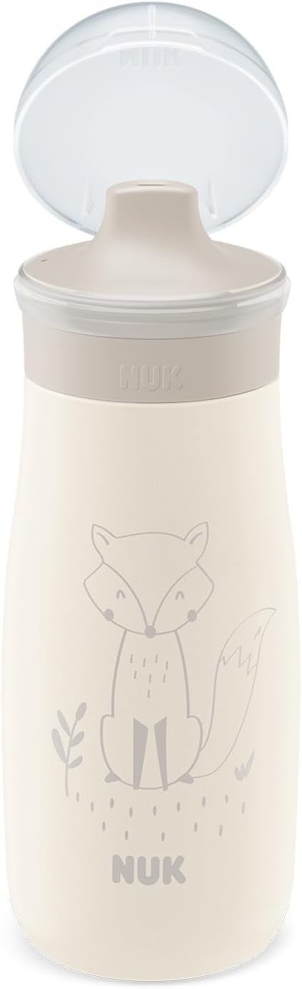 NUK Mini-Me Sip botella de acero con boquilla rígida 300 ml 9 m+ ZORRO