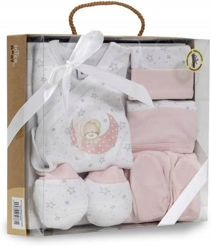 INTERBABY set de regalo de bambú pijama gorro calcetines babero