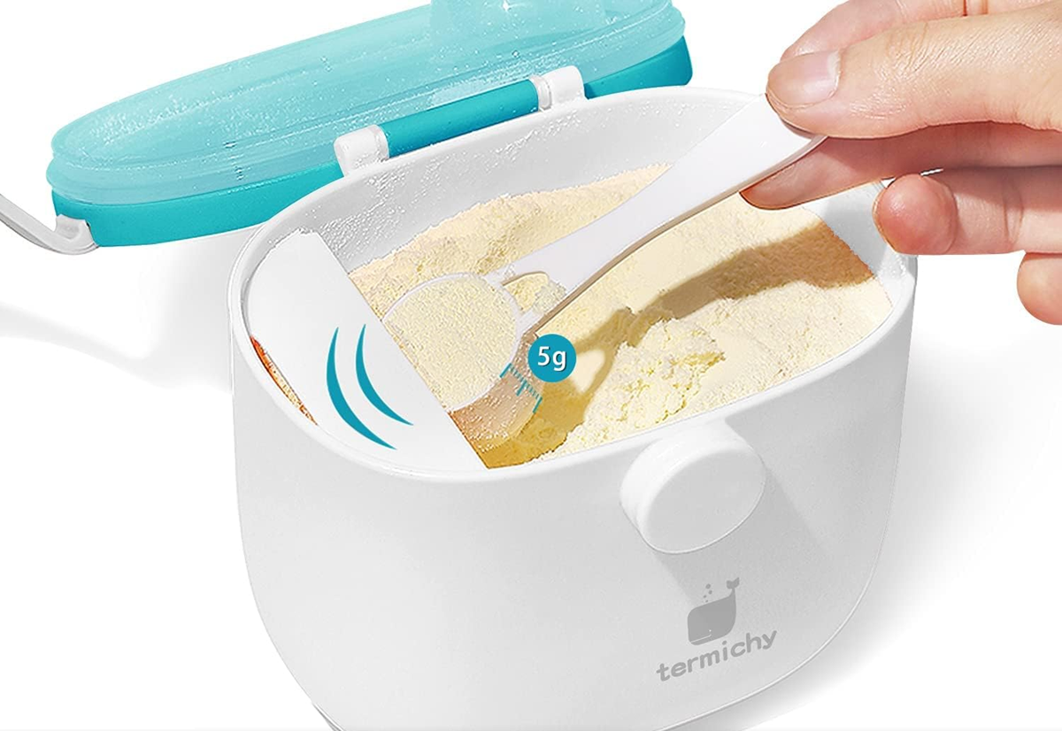 TERMICHY recipiente para leche de fórmula 500 ml 250 g + cuchara medidora