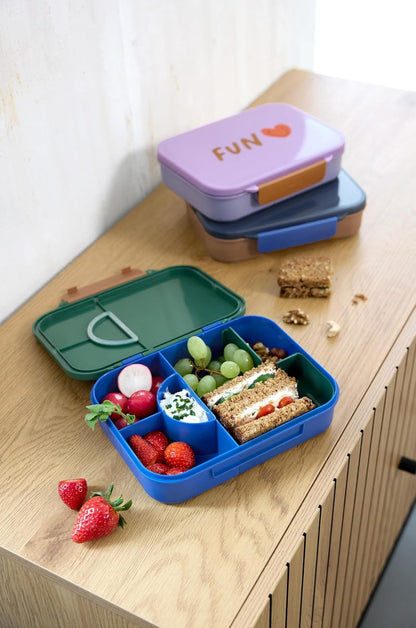 Fiambrera LÄSSIG Bento con compartimentos 17 × 21 cm Arcoíris