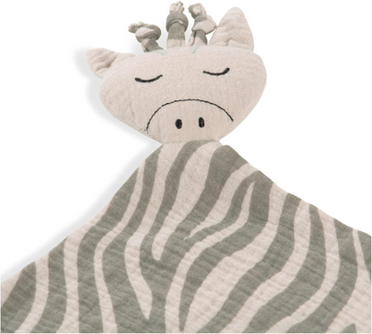 HAUCK Cuddle N Play manta de muselina confort peluche 25 x 25 cm CEBRA SAGE
