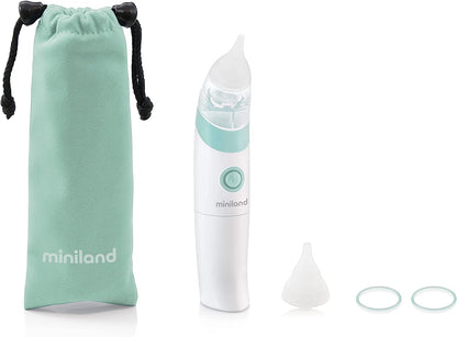 MINILAND aspirador nasal eléctrico + 2 boquillas y funda