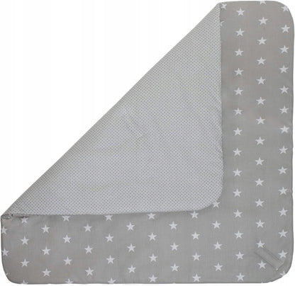 MEDIPARTNERS rożek becik 75 x 75cm szary dwustronny z gwiazdkami, ciepły i miękki