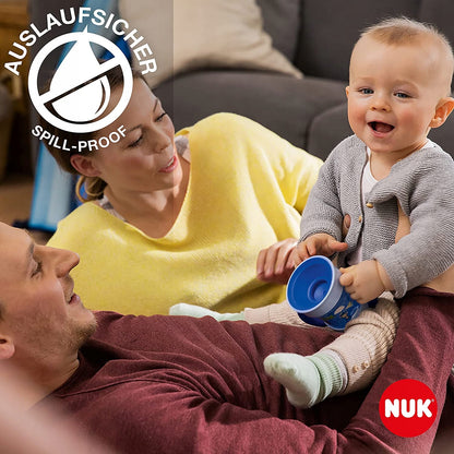 NUK Mini Magic Cup KUBEK NIEKAPEK 160 ml niebieski, kubek dla niemowląt z funkcją spill-proof