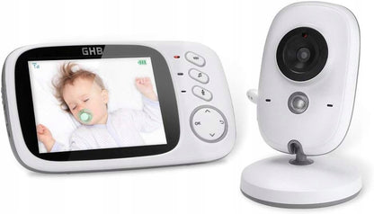 GHB VB603 cyfrowa niania elektroniczna 3,2" LCD, biała, z kamerą i odbiornikiem