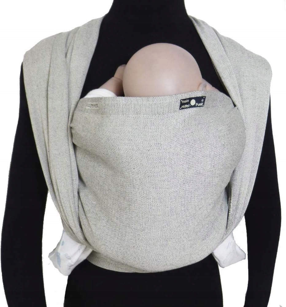 DIDYMOS chusta tkana do noszenia r.6, szara, 100% bawełna organiczna, noszenie dziecka z przodu