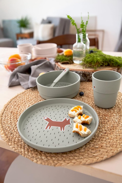LASSIG set de vajilla sin melamina Little Forest Fox para niños