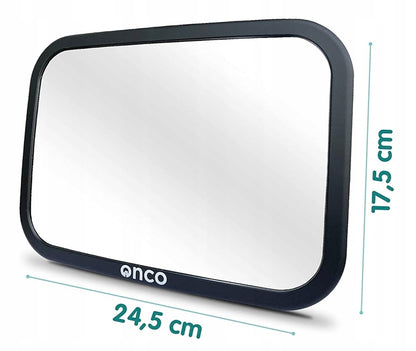ONCO Baby Car MirrorBaby observation mirrorcolour blackoverall width 17.5 cm, height 24.5 cmwidth of mirror