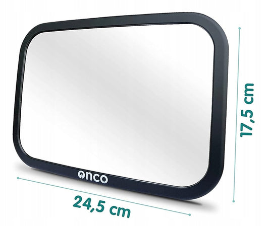 ONCO espejo retrovisor para coche para observar al bebé 17,5 x 24,5 cm