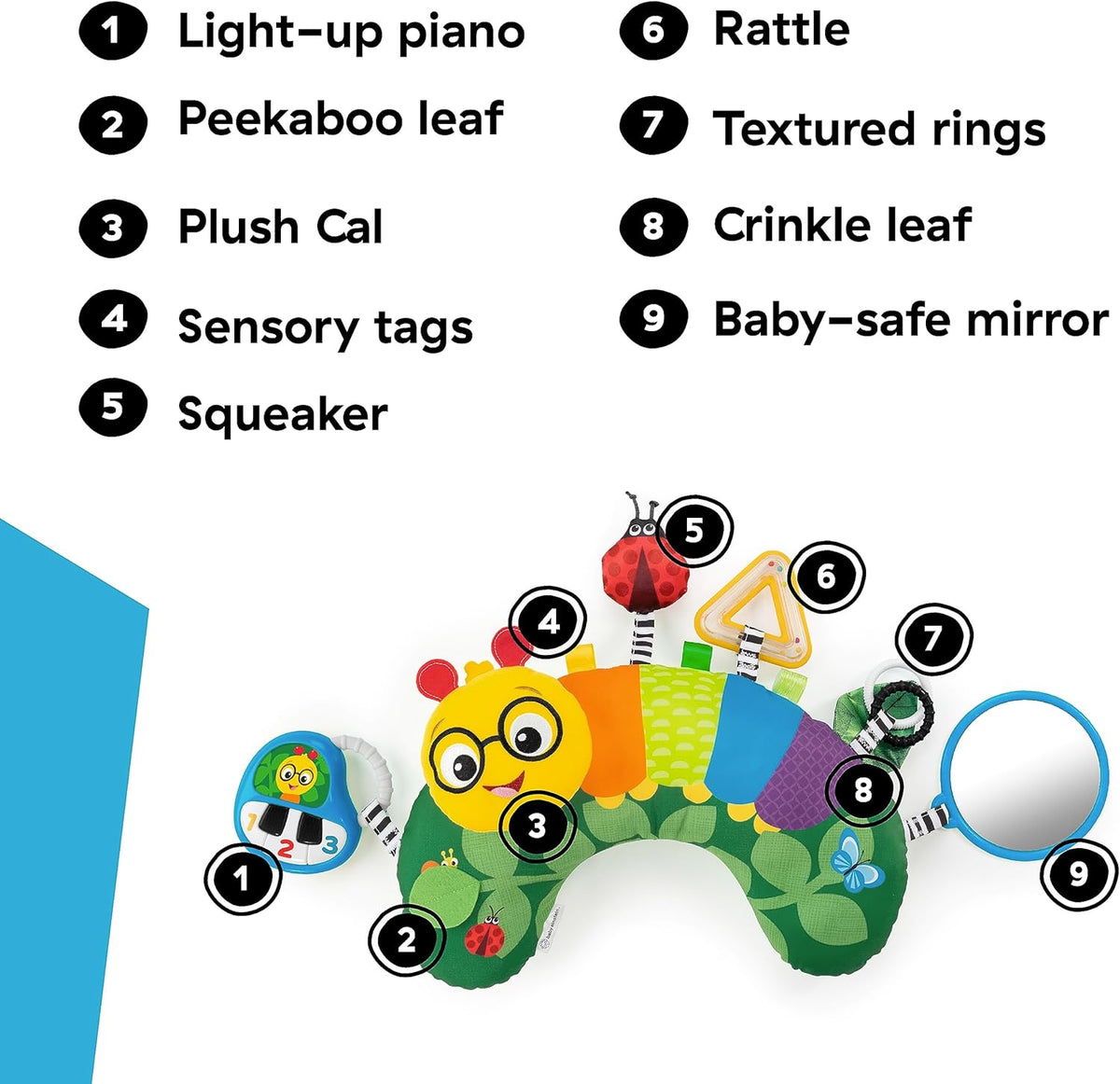Almohada de juego BABY EINSTEIN para el vientre Oruga 0+