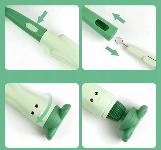 VICLOON set 3 en 1 cepillos de silicona para limpiar biberones, chupetes y pajitas 28cm