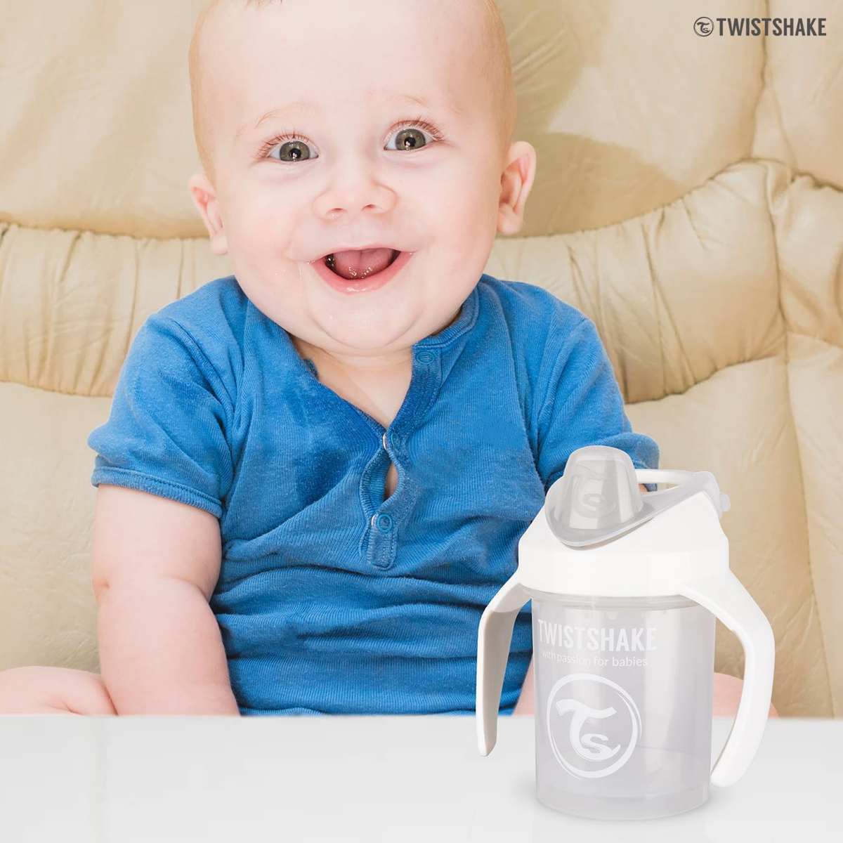 TWISTSHAKE Mini vaso antiderrames con boquilla y batidor 230 ml 4 m+