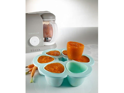 BEABA foremka na żywność silikonowa 6x 90ml, silikonowa foremka z Babycook do mrożenia i pieczenia