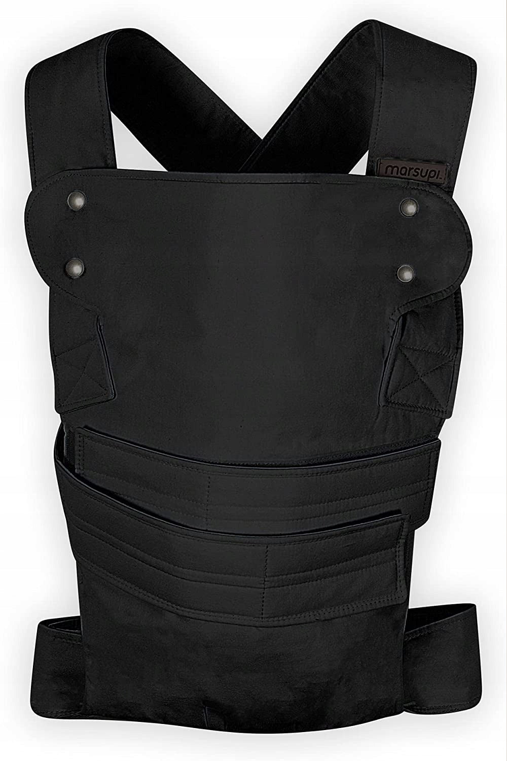 MARSUPI 2.0 nosidełko ergonomiczne S/M 3,5 - 15 kg czarne, wygodne nosidło dla niemowląt z pozycją M
