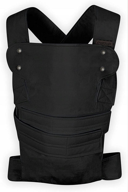 MARSUPI 2.0 nosidełko ergonomiczne S/M 3,5 - 15 kg czarne, wygodne nosidło dla niemowląt z pozycją M