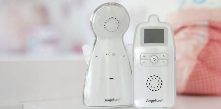 ANGELCARE AC423-D analogowa NIANIA ELEKTRONICZNA biała niania elektroniczna z odbiornikiem i nadajnikiem, zasilanie sieciowe i bateryjne