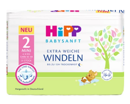 HIPP pañales desechables talla 2 4-8 kg x31