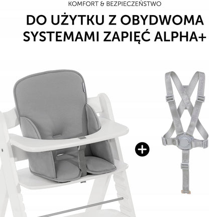 HAUCK Cosy Comfort do Hauck Alpha+ wkładka zmniejszająca reduktor, szary, do krzesełka do karmienia z pasami bezpieczeństwa