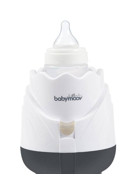 BABYMOOV Tulip podgrzewacz do butelek i słoiczków biało-czarny z butelką, automatyczny włącznik