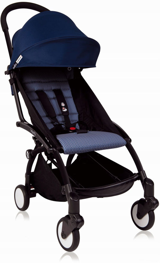 BABYZEN YOYO 6+ tapicerka do wózka YOYO, granatowy zestaw z daszkiem i wkładką do siedziska