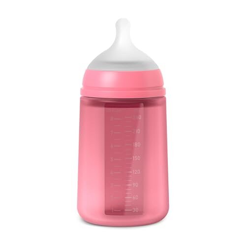 Suavinex SX Pro biberón de silicona de 240 ml, flujo medio, 3m+