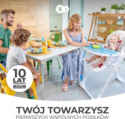 KINDERKRAFT YUMMY trona alta para bebés para alimentación con bandeja