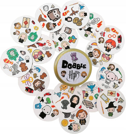 ZYGOMATIC Dobble 55 cartas + caja metálica HARRY POTTER