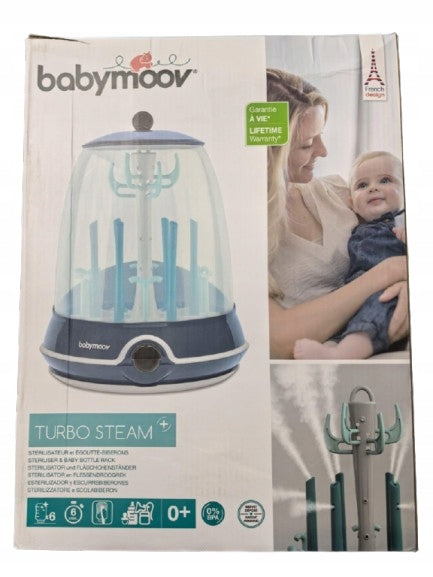 BABYMOOV Turbo Steam+ 2en1 esterilizador y secadora, 6 biberones, 6 minutos