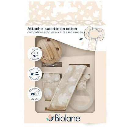 Biolane clip de algodón para chupete con colgante