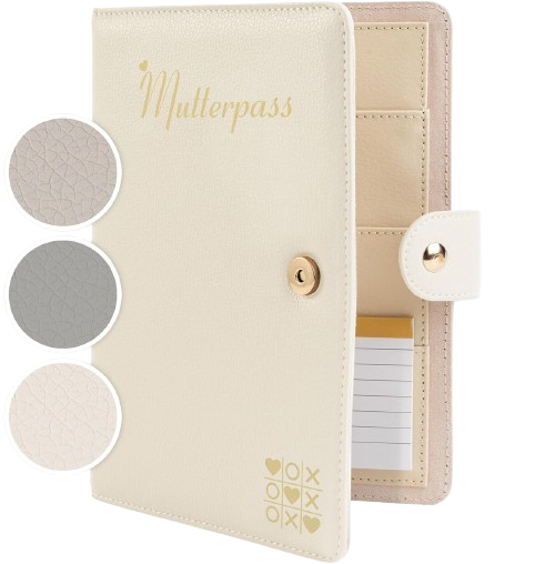 TWIVEE Love funda para tarjeta de embarazo de piel sintética 15,5 x 21 cm