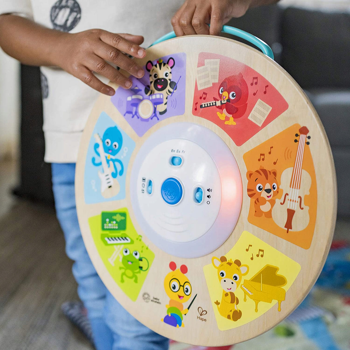 HAPE Magic Touch drewniana symfonia dotykowa, kolorowa zabawka muzyczna dla dzieci 6 m+