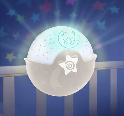INFANTINO Soothing Light lampka projektor czujnik, beżowa lampka nocna z projektorem gwiazdek do łóżeczka