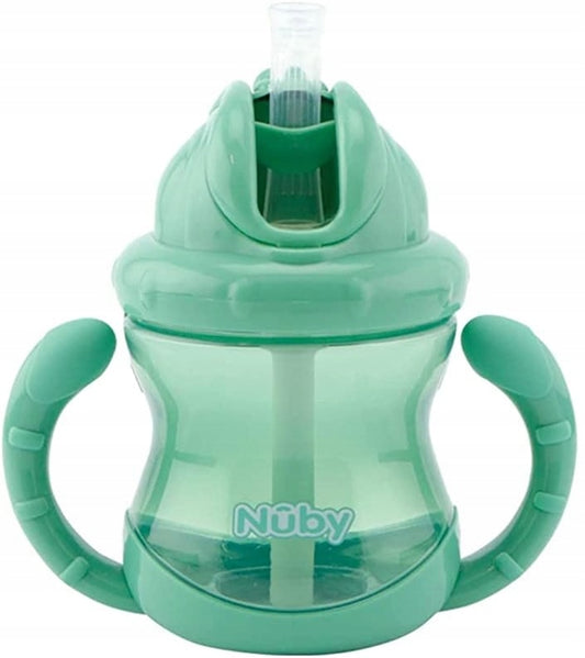 NUBY vaso antiderrame con pajita 12 m+ 270 ml