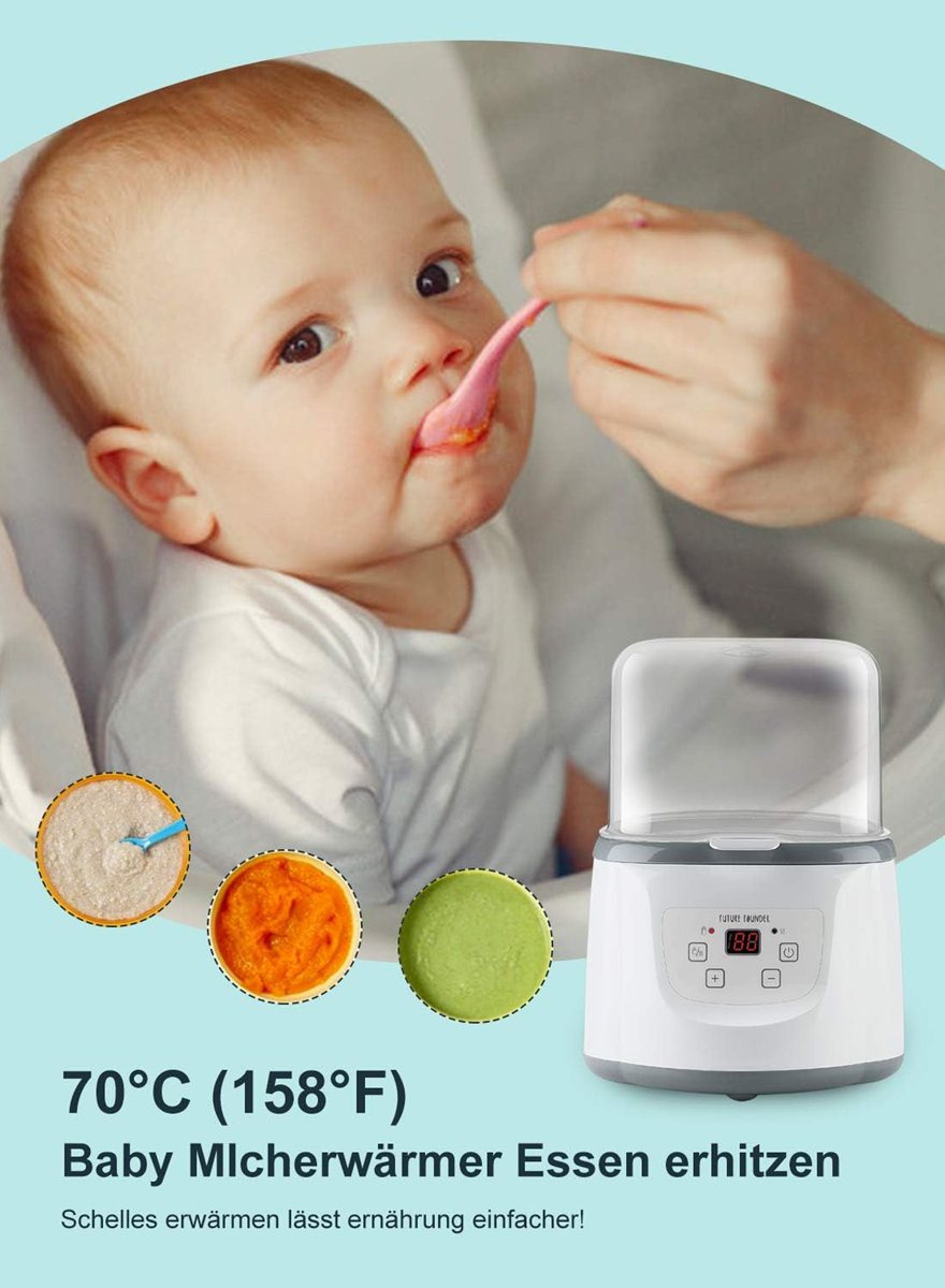 FUTURE FOUNDER calientabiberones y esterilizador 6 en 1 para biberones