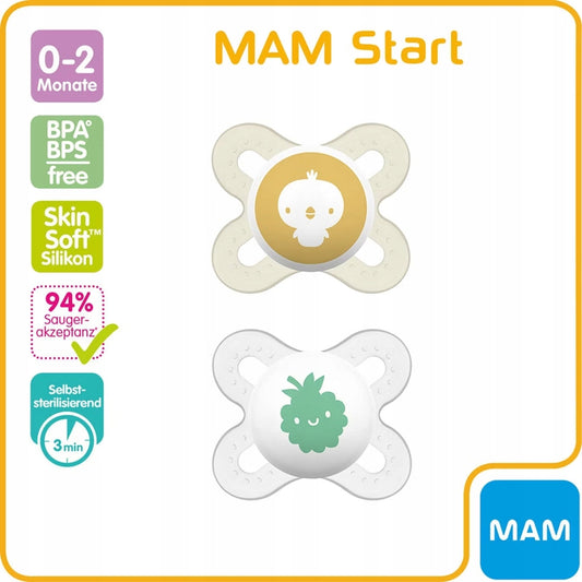 MAM START chupete calmante 0-2m con caja