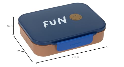 LÄSSIG Little Gang Smile fiambrera con compartimentos tipo bento