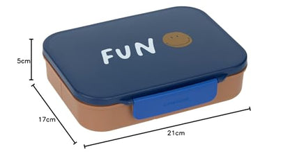 LÄSSIG Little Gang Smile fiambrera con compartimentos tipo bento