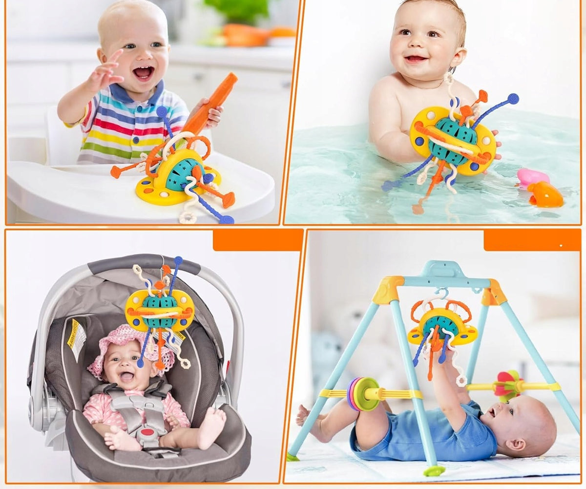 BAMBEBE juguete sensorial Montessori de silicona con ventosa para bebés