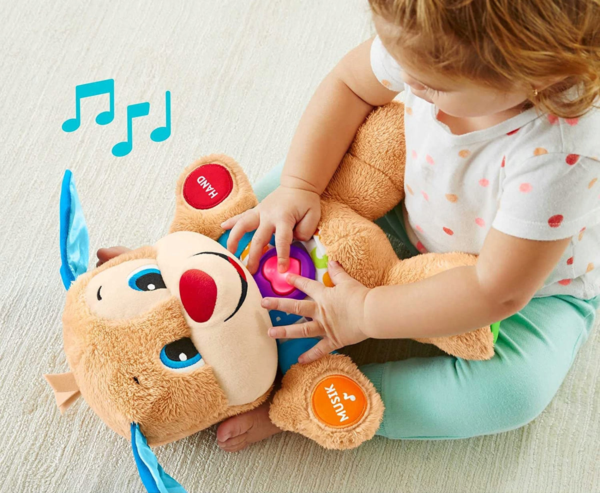 FISHER-PRICE szczeniaczek uczniaczek j. niemiecki interaktywna zabawka edukacyjna dla dziecka z dźwiękami