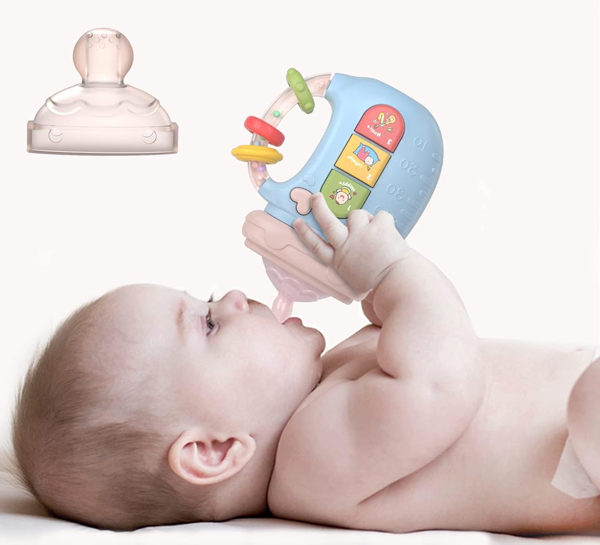 BAMBEBE sonidos, luces + mordedor de silicona y sonajero J. INGLÉS