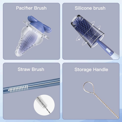 ABIRDON 3in1 bottle, nipple, and straw cleaning brushes